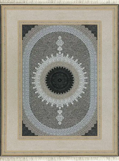 فرش داریوش 1200 شانه کد 1402 زمینه دودی (برجسته)