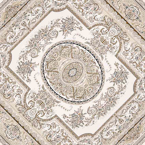  فرش داریوش 1500 شانه کد 1587 زمینه سفید (برجسته) 