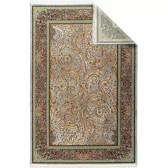 فرش محتشم 1500 شانه کد 2000005160 زمینه نقره ای (برجسته) 