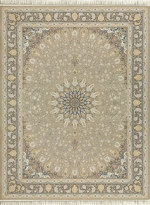فرش داریوش 1200 شانه کد 1403 زمینه نقره ای (برجسته)