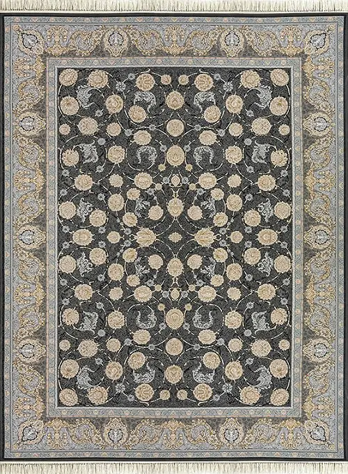 فرش داریوش 1200 شانه کد 1405 زمینه دودی (برجسته)