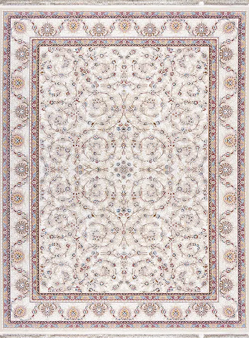 فرش داریوش 1500 شانه کد 1525 زمینه کرم (برجسته)