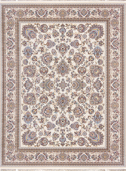  فرش داریوش 1500 شانه کد 1522 زمینه کرم (برجسته) 