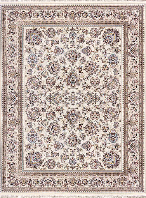 فرش داریوش 1500 شانه کد 1522 زمینه کرم (برجسته)