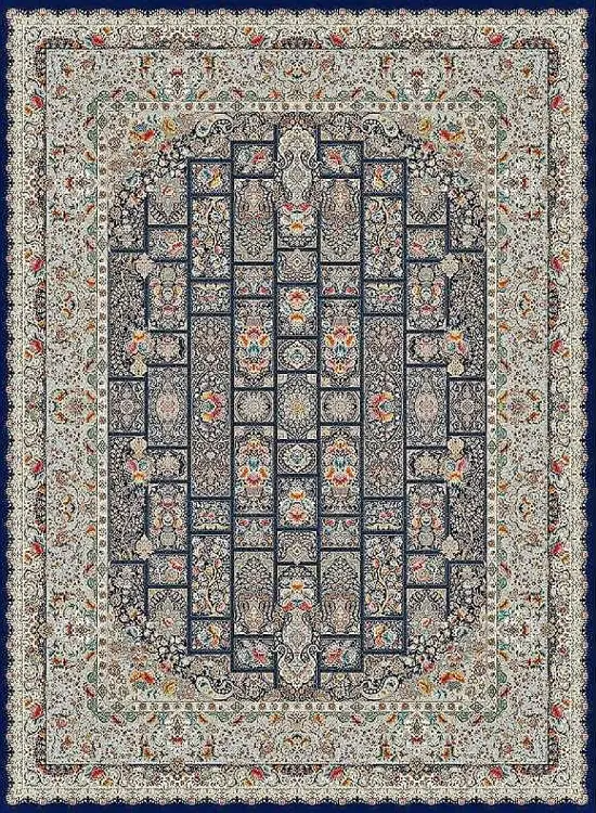 فرش ستاره کویر یزد 1500 شانه کد 503 TX زمینه 1093 (برجسته)
