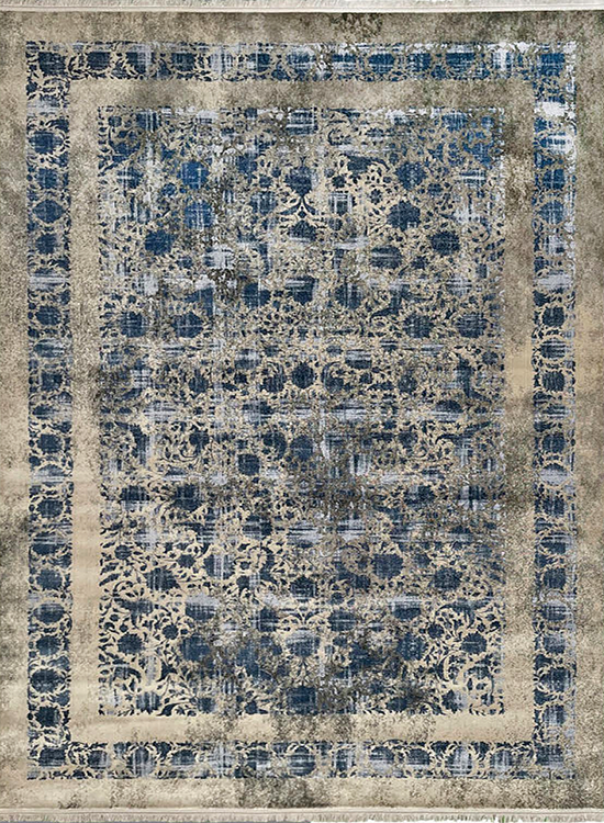  فرش مهدیان 700 شانه کد 70021 زمینه دودی (برجسته) 