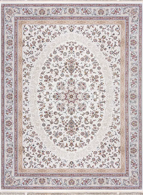 فرش داریوش 1500 شانه کد 1526 زمینه کرم (برجسته)