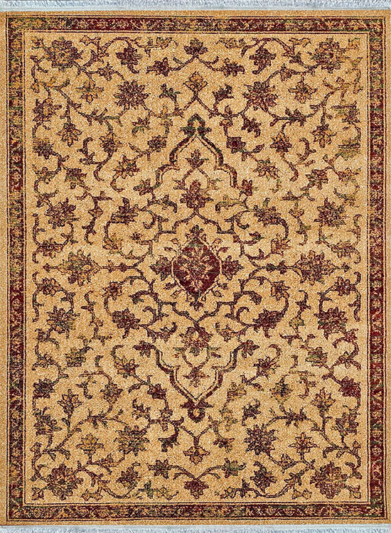 فرش مهدیان 400 شانه کد 43028 زمینه کرم (غیربرجسته)