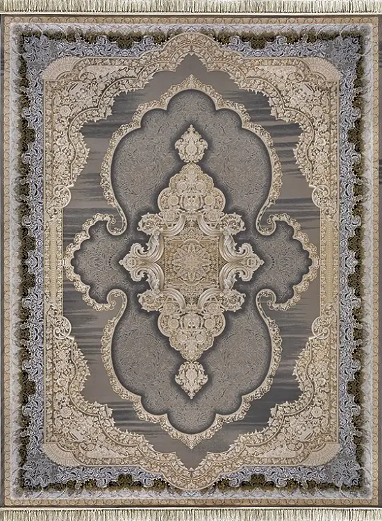 فرش داریوش 1200 شانه کد 1401 زمینه فیلی (برجسته)