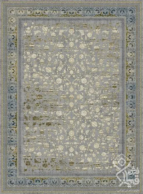  فرش قیطران 1500 شانه طرح الیزه زمینه فیلی (برجسته) 