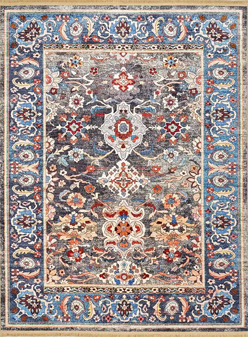 فرش محتشم کلاریس کد 900406 زمینه خاکستری (غیربرجسته)