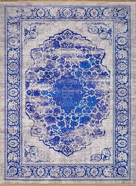 فرش محتشم کلاریس کد 900446 زمینه طوسی (غیربرجسته)