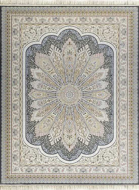 فرش داریوش 1500 شانه کد 1560 زمینه فیلی (برجسته)