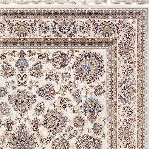  فرش داریوش 1500 شانه کد 1522 زمینه کرم (برجسته) 