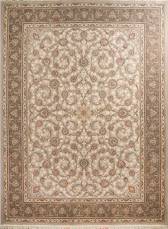  فرش ستاره کویر یزد 1500 شانه کد 502 TX زمینه 1037 (برجسته) 