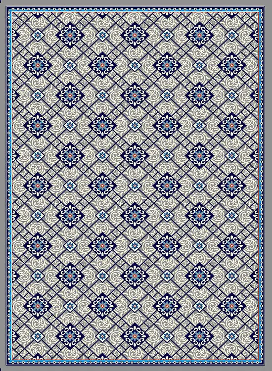گلیم ماشینی لیبرا کد 46 زمینه طوسی (غیربرجسته)