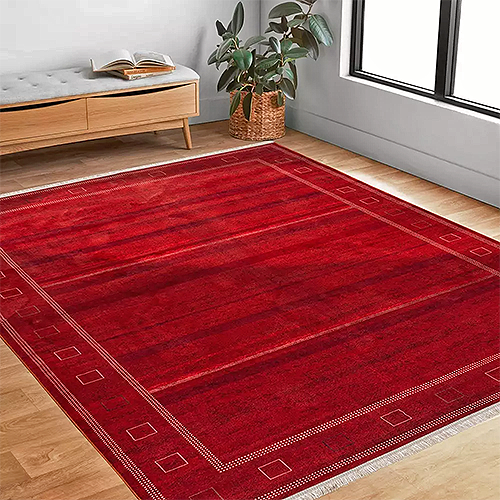  فرش محتشم کلاریس کد 100300 زمینه لاکی (غیربرجسته) 