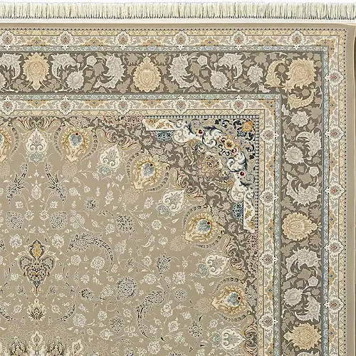  فرش داریوش 1200 شانه کد 1403 زمینه نقره ای (برجسته) 