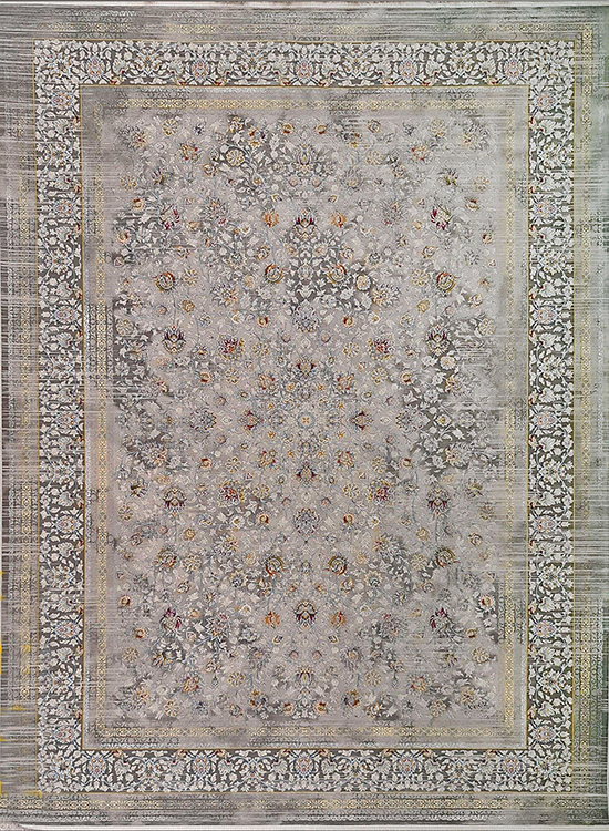 فرش آینده 1500 شانه طرح دایان زمینه ذغالی (برجسته)