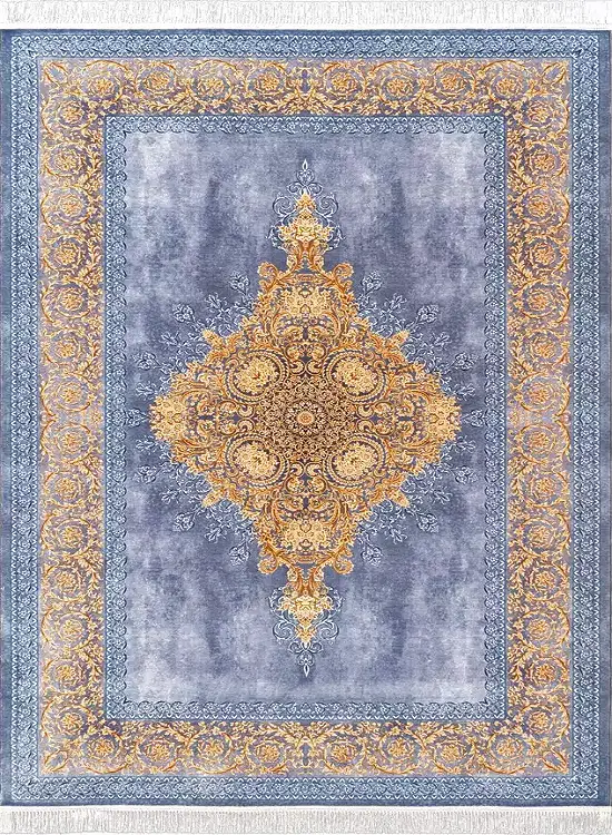  فرش محتشم کلاریس کد 25NK0030 زمینه دودی (غیربرجسته) 