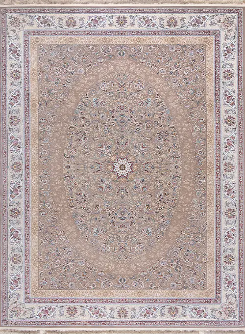 فرش داریوش 1500 شانه کد 1526 زمینه ترمه ای (برجسته)