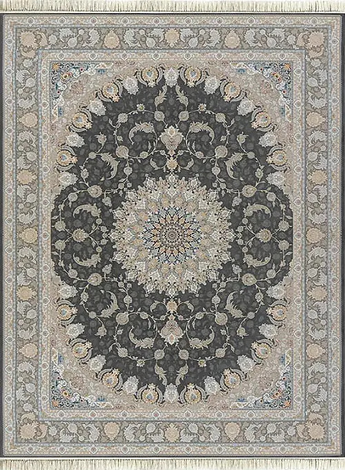 فرش داریوش 1200 شانه کد 1403 زمینه دودی (برجسته)