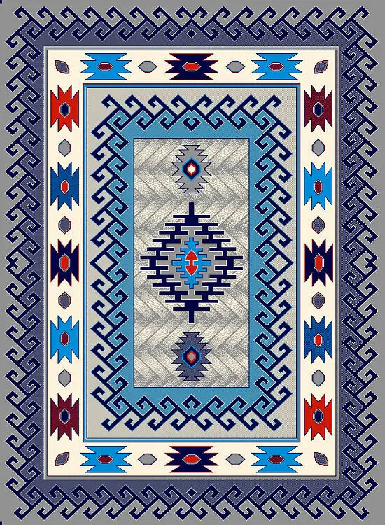  گلیم ماشینی لیبرا کد 18 زمینه طوسی (غیربرجسته) 