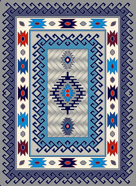 گلیم ماشینی لیبرا کد 18 زمینه طوسی (غیربرجسته)