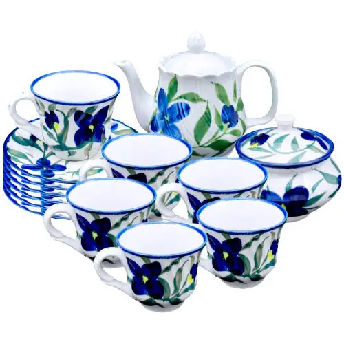  سرویس چای خوری 6 نفره نقش گلی 
