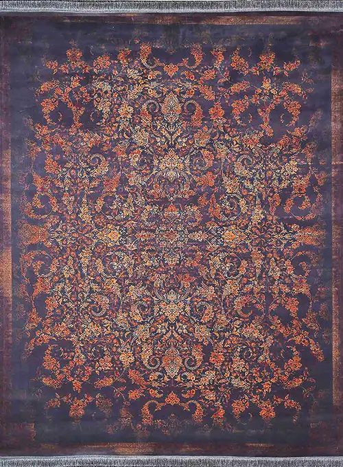فرش آراد کاشان 1500 شانه کد 103 زمینه قرمز (برجسته)