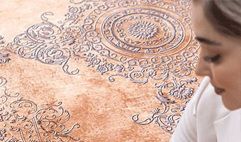 فرش مهدیان کاشان: شاهکار ۱۵۰۰ شانه با کلکسیون‌های والری، مینیاتور، حریر و طلاکوب