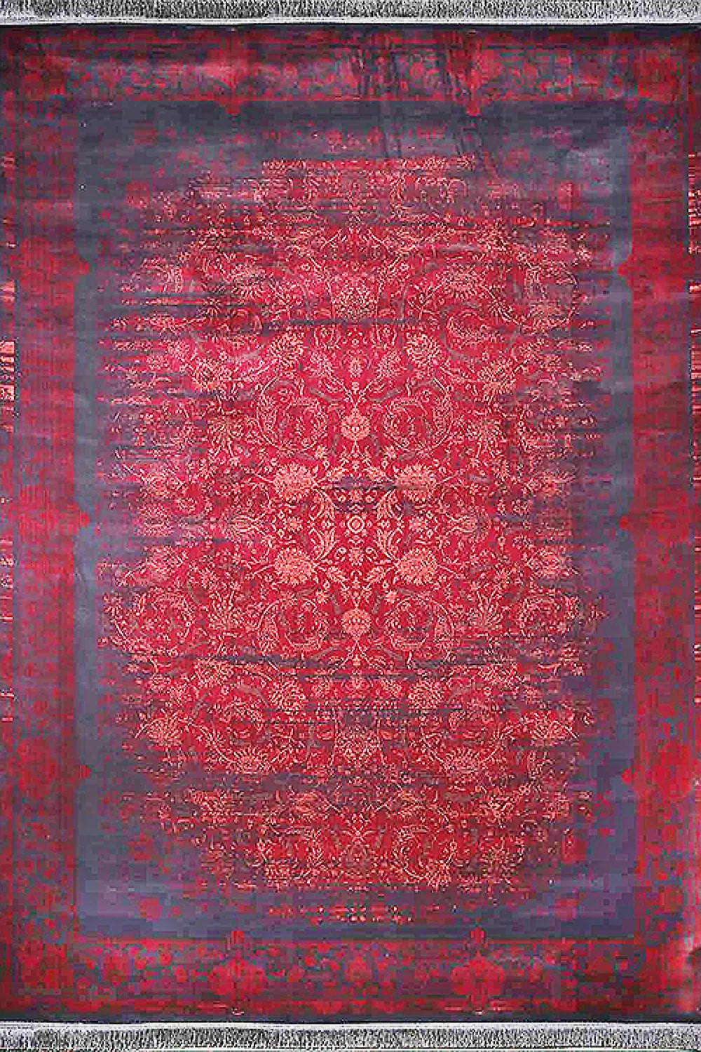 فرش آراد 1500 شانه کد 101 زمینه قرمز (غیربرجسته)