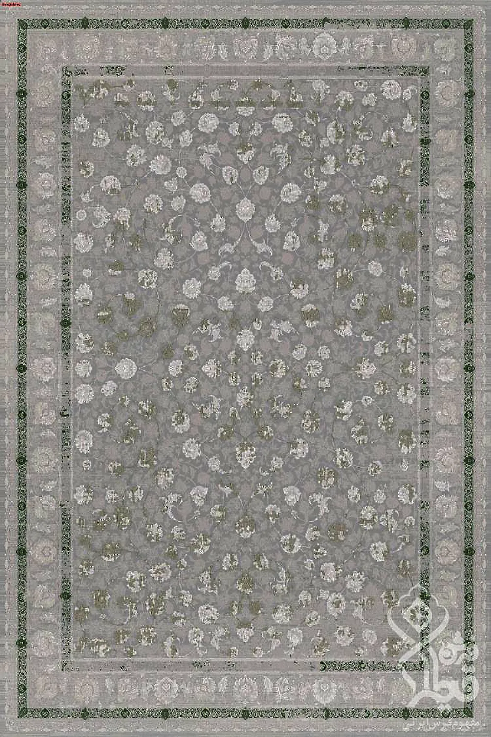 فرش قیطران 1200 شانه کلکسیون نوال کد 513 زمینه فیلی (برجسته)