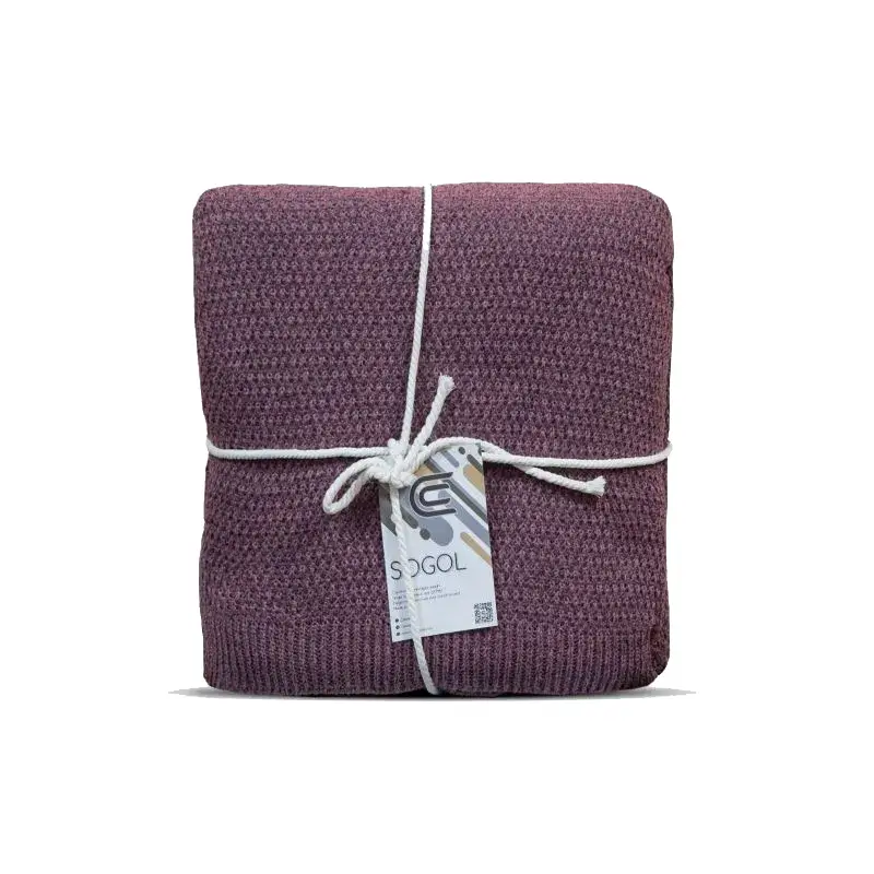 شال مبل کلکسیون سوگل سایز 220*180 سانتی متر رنگ صورتی کثیف