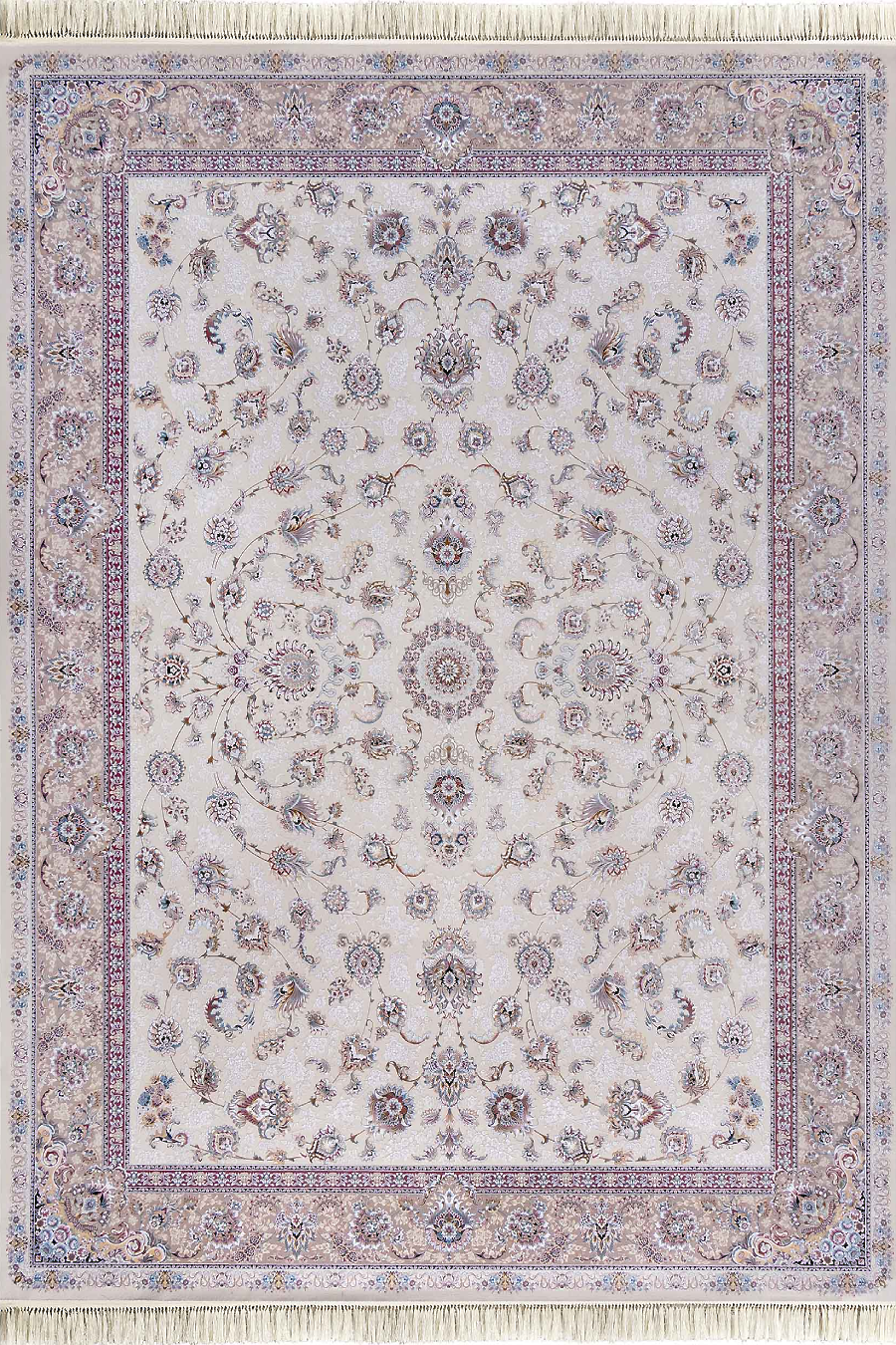 فرش داریوش 1500 شانه کلکسیون مینیاتور کد D1523 زمینه کرم (برجسته)