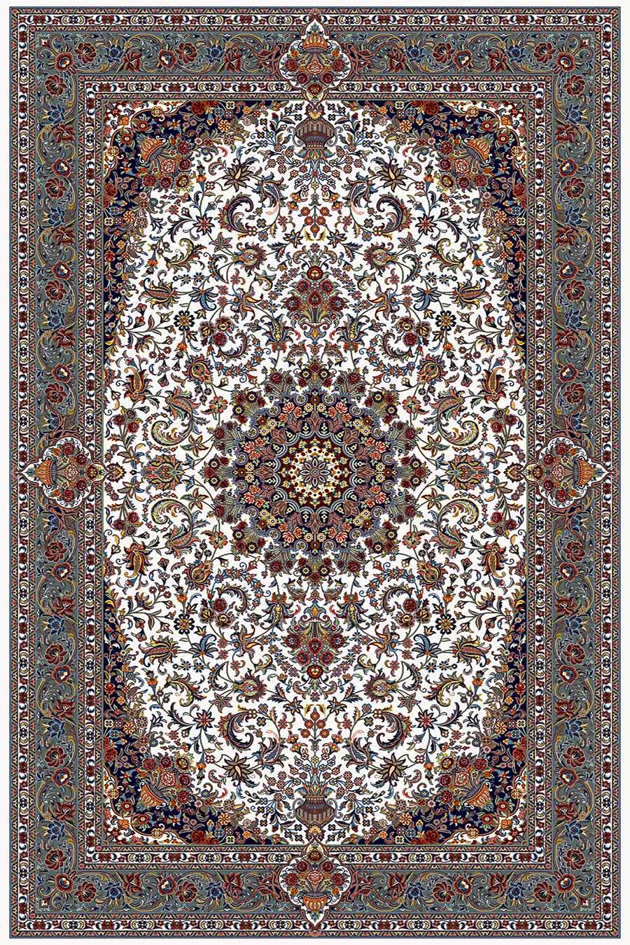 فرش ستاره کویر یزد 700 شانه کلکسیون شاهکار نوین کد N188 زمینه 2503