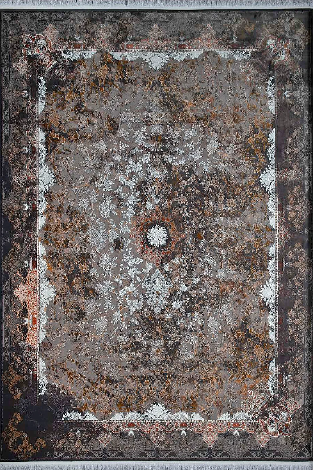 فرش آراد 1200 شانه کد 201 زمینه دودی (برجسته)