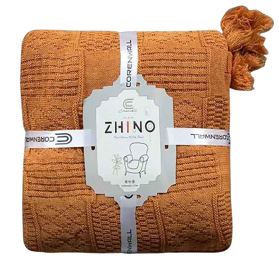 شال مبل کلکسیون ژینو سایز 180*140 سانتی متر رنگ آجری