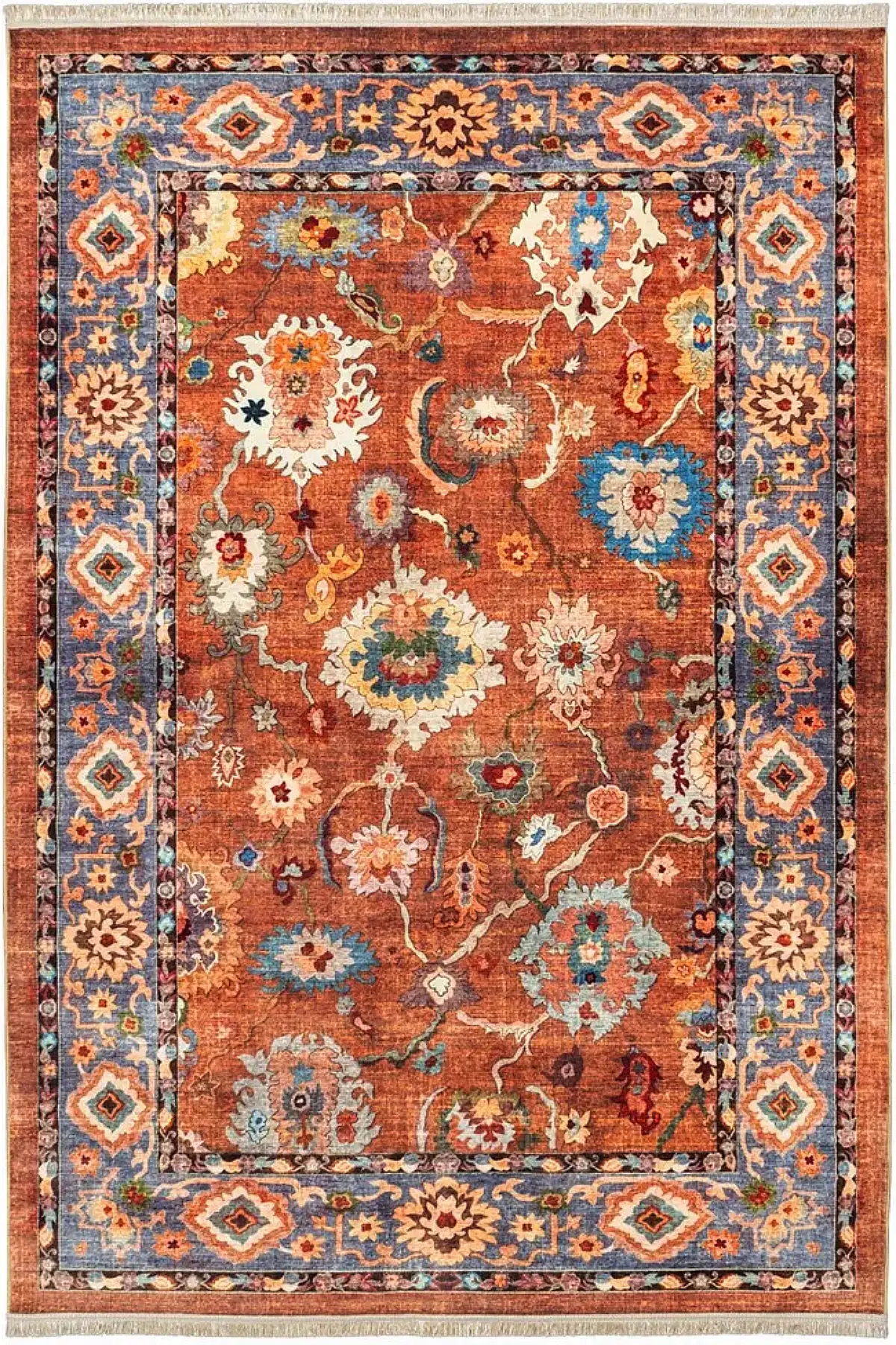 فرش محتشم 1000 شانه کلکسیون سنتی کد 901404 زمینه تمام رنگ (غیربرجسته)