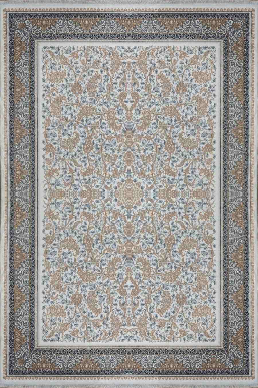 فرش کاشان 500 شانه طرح نگار زمینه کرم