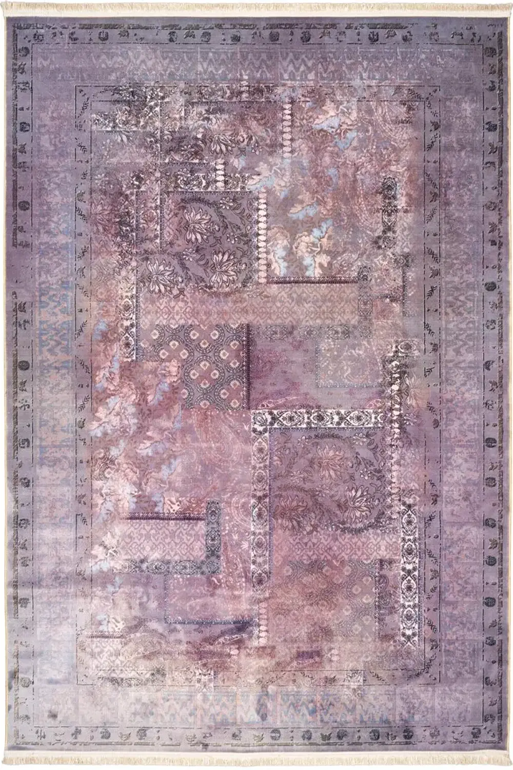 فرش محتشم کهنه نما 1000 شانه کد 900462 تمام رنگ (غیربرجسته)