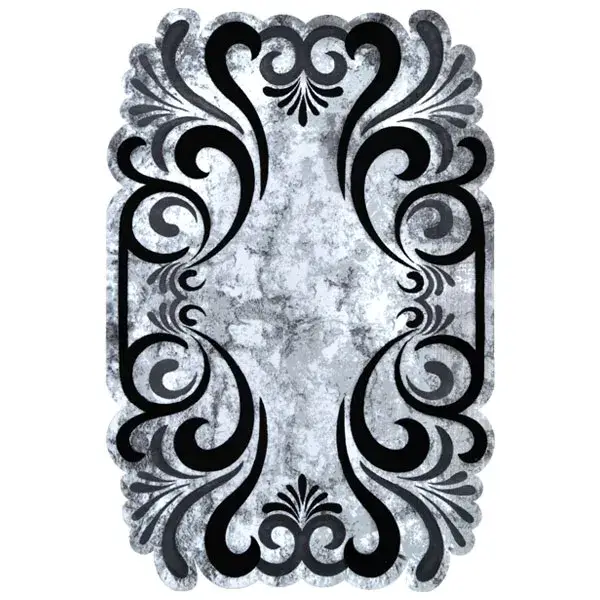 فرش زرباف سه بعدی پرزبلند طرح رستا زمینه طوسی (شگی)