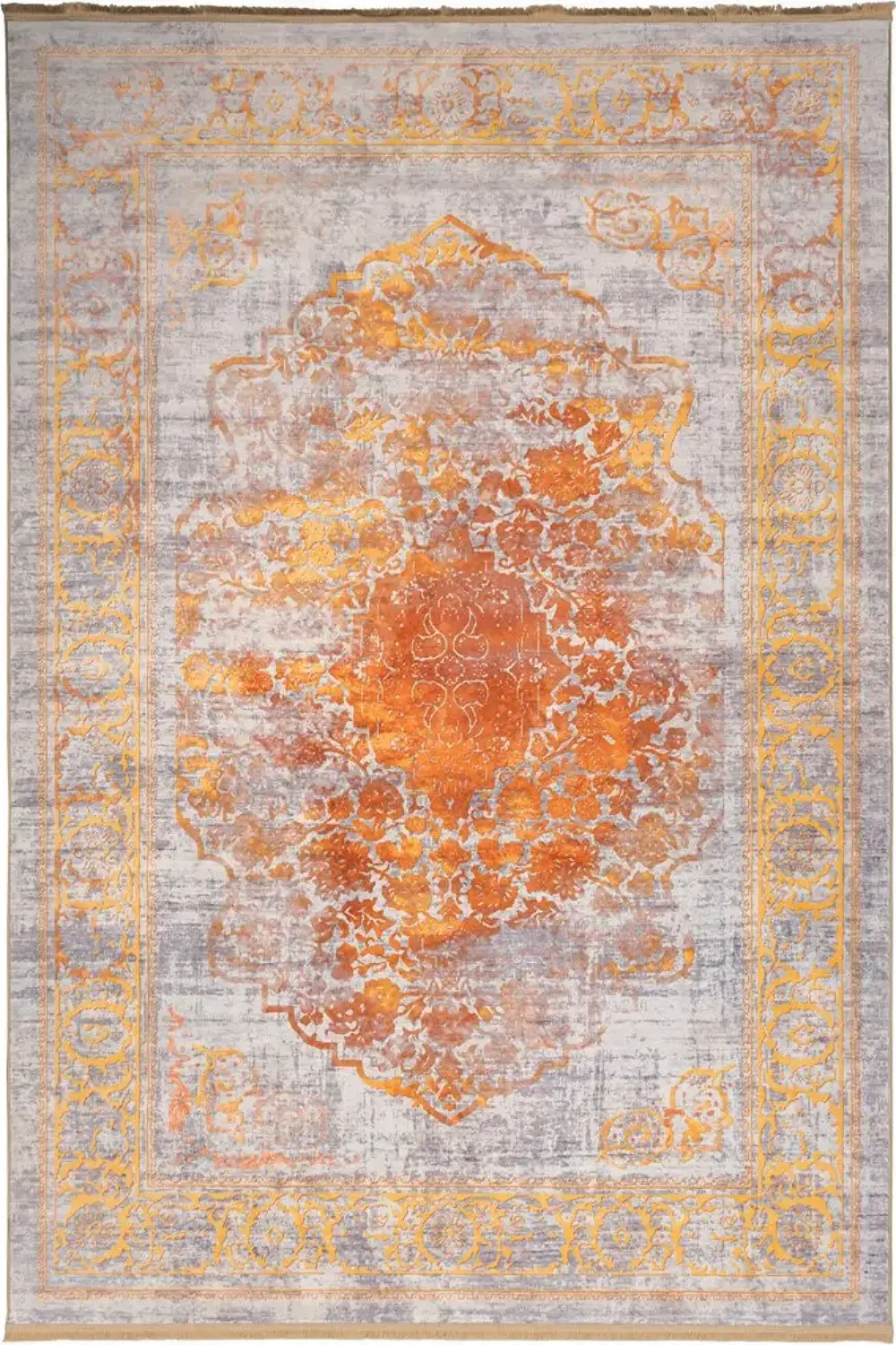 فرش محتشم کهنه نما 1000 شانه کد 900457 زمینه طوسی (غیربرجسته)