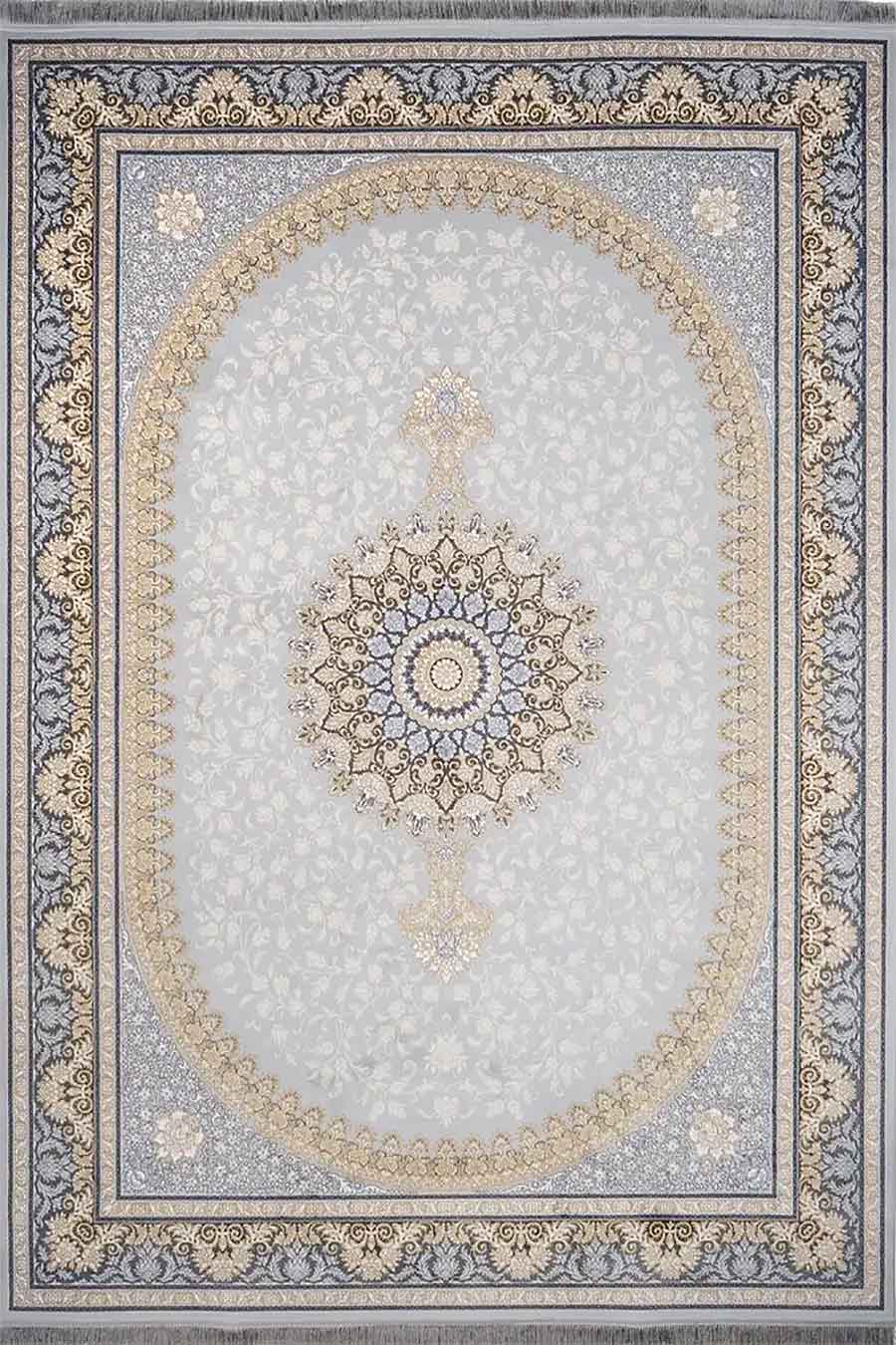 فرش کاشان 700 شانه کلکسیون هانیس طرح رومینا زمینه الماسی