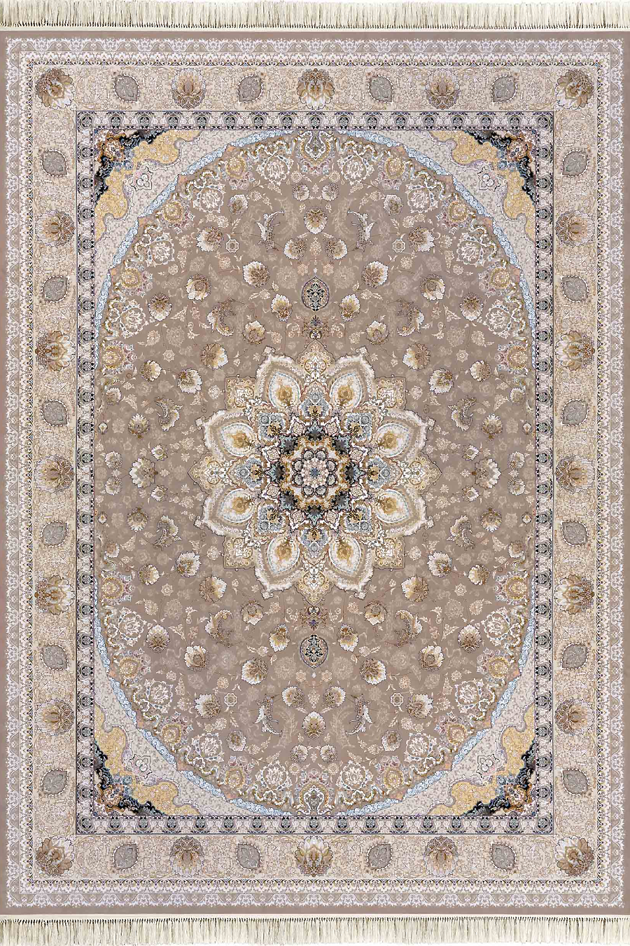 فرش داریوش 1500 شانه کلکسیون مینیاتور کد D1556 زمینه ترمه ای (برجسته)