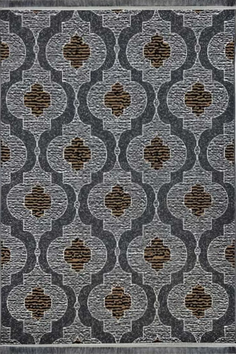 گلیم ماشینی جزیره کد 7017 زمینه نقره ای (غیربرجسته)