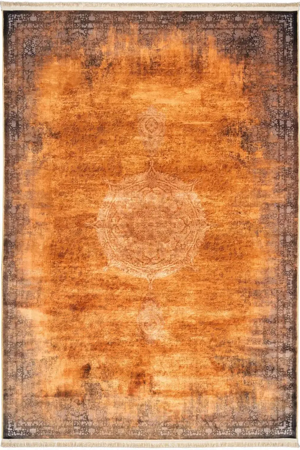 فرش محتشم کهنه نما 1000 شانه کد 900450 زمینه آجری (غیربرجسته)