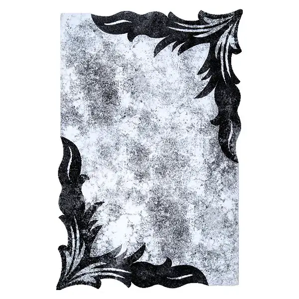 فرش زرباف سه بعدی پرزبلند طرح سناتور زمینه طوسی (شگی)