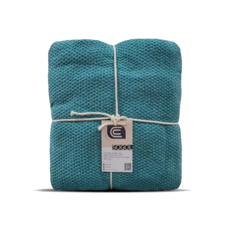 شال مبل کلکسیون سوگل سایز 220*180 سانتی متر رنگ آبی دریایی