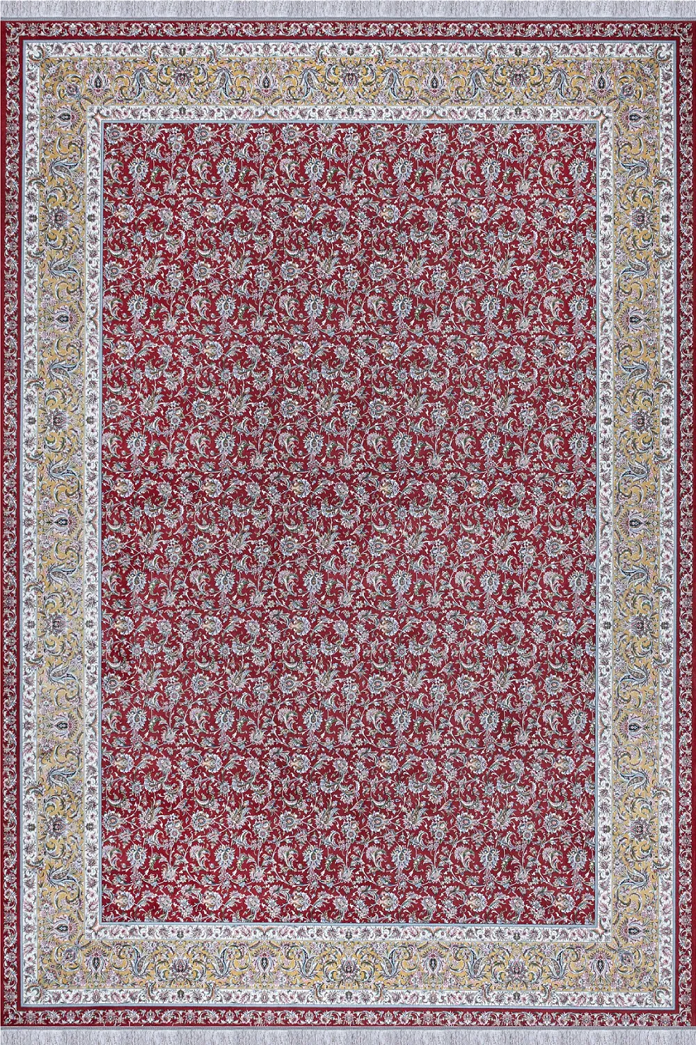 فرش مهدیان 1500 شانه کلکسیون والری کد 50404 زمینه لاکی (برجسته)